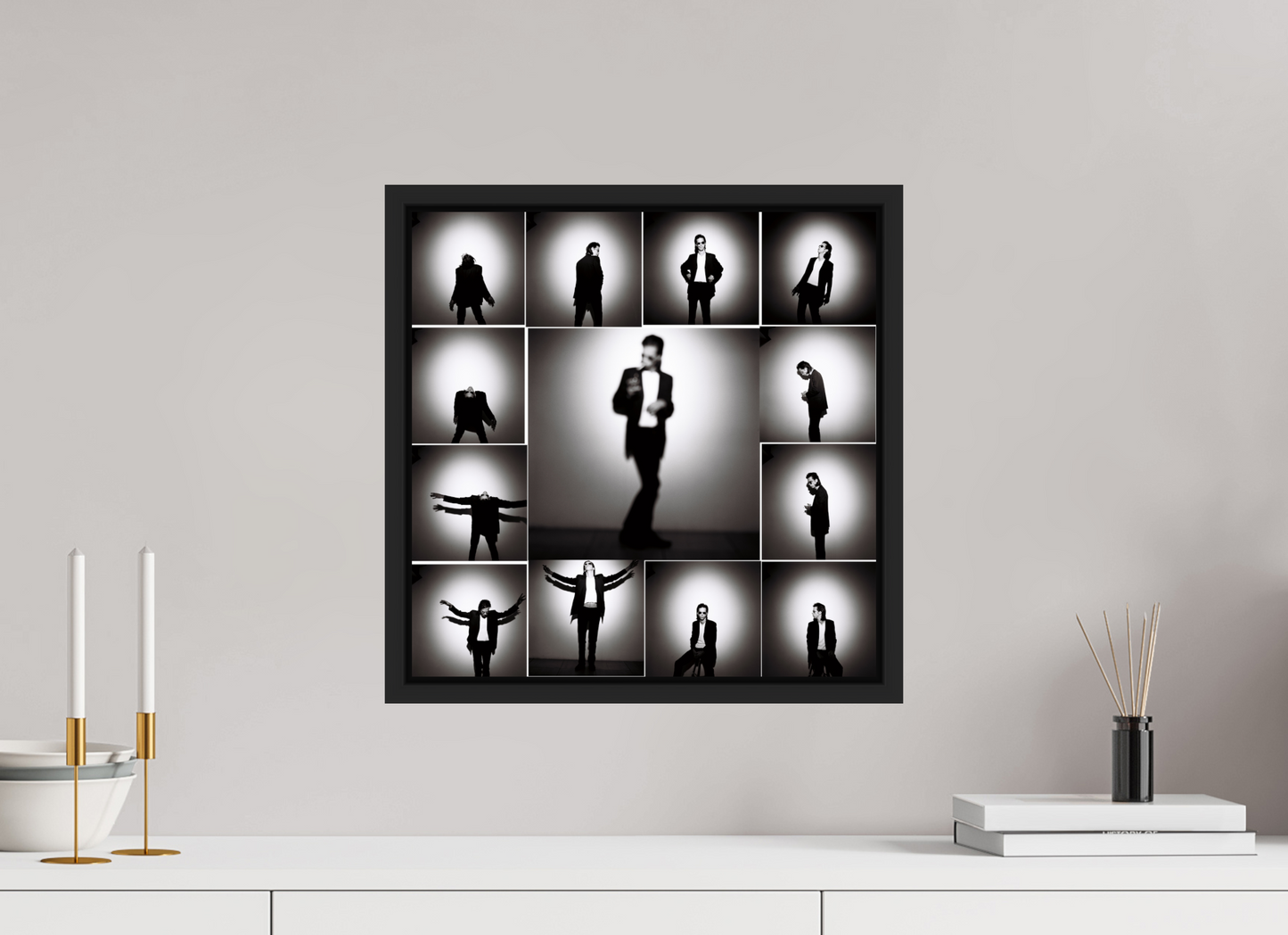 40 x 40 cm, Floater Frame | Black Matte Nick Cave 03