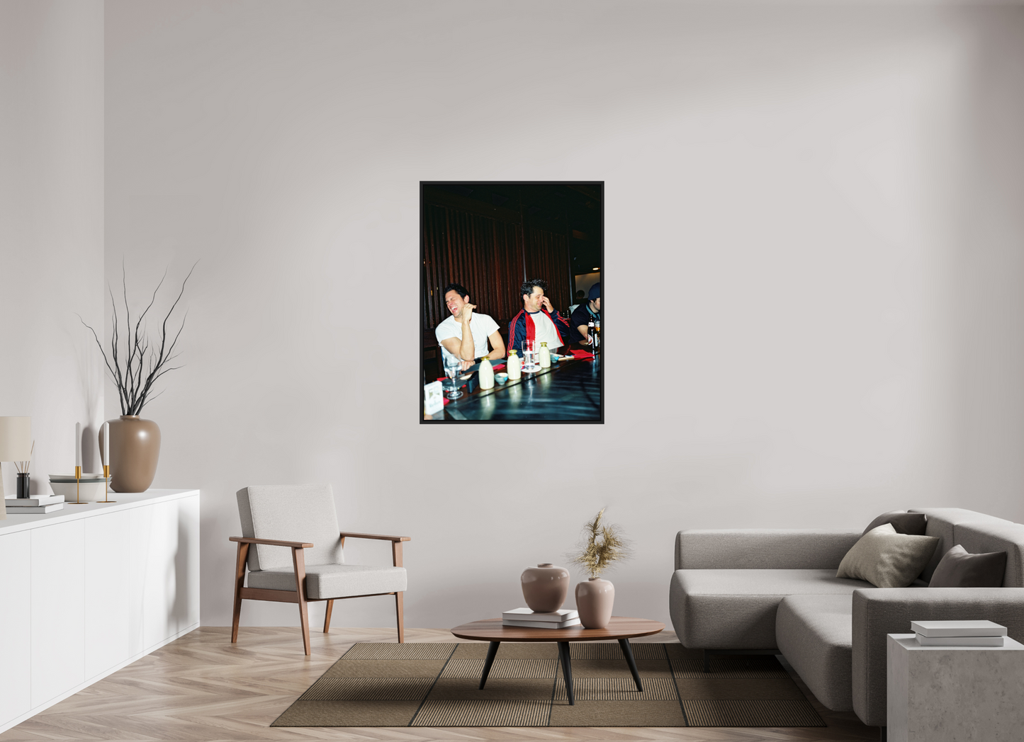 90 x 120 cm, Floater Frame | Black Matte Johnny Knoxville - Jackass 01