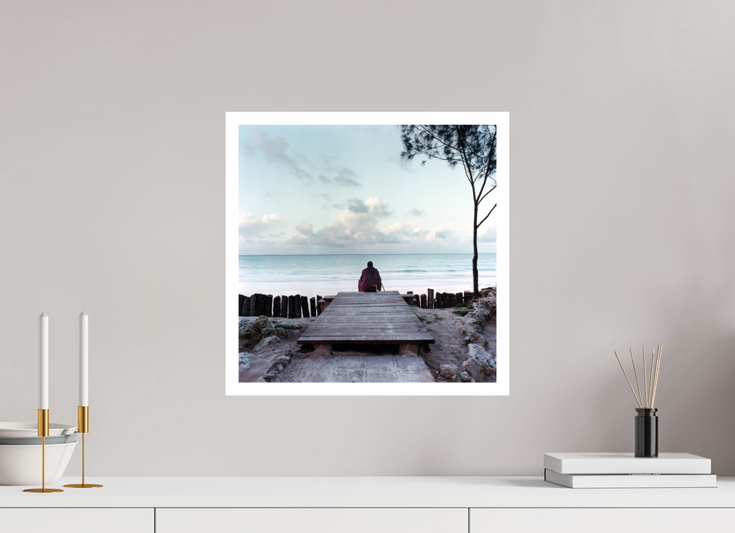 40 x 40 cm, Fine Art Print Massai - Zanzibar, Tansania 01