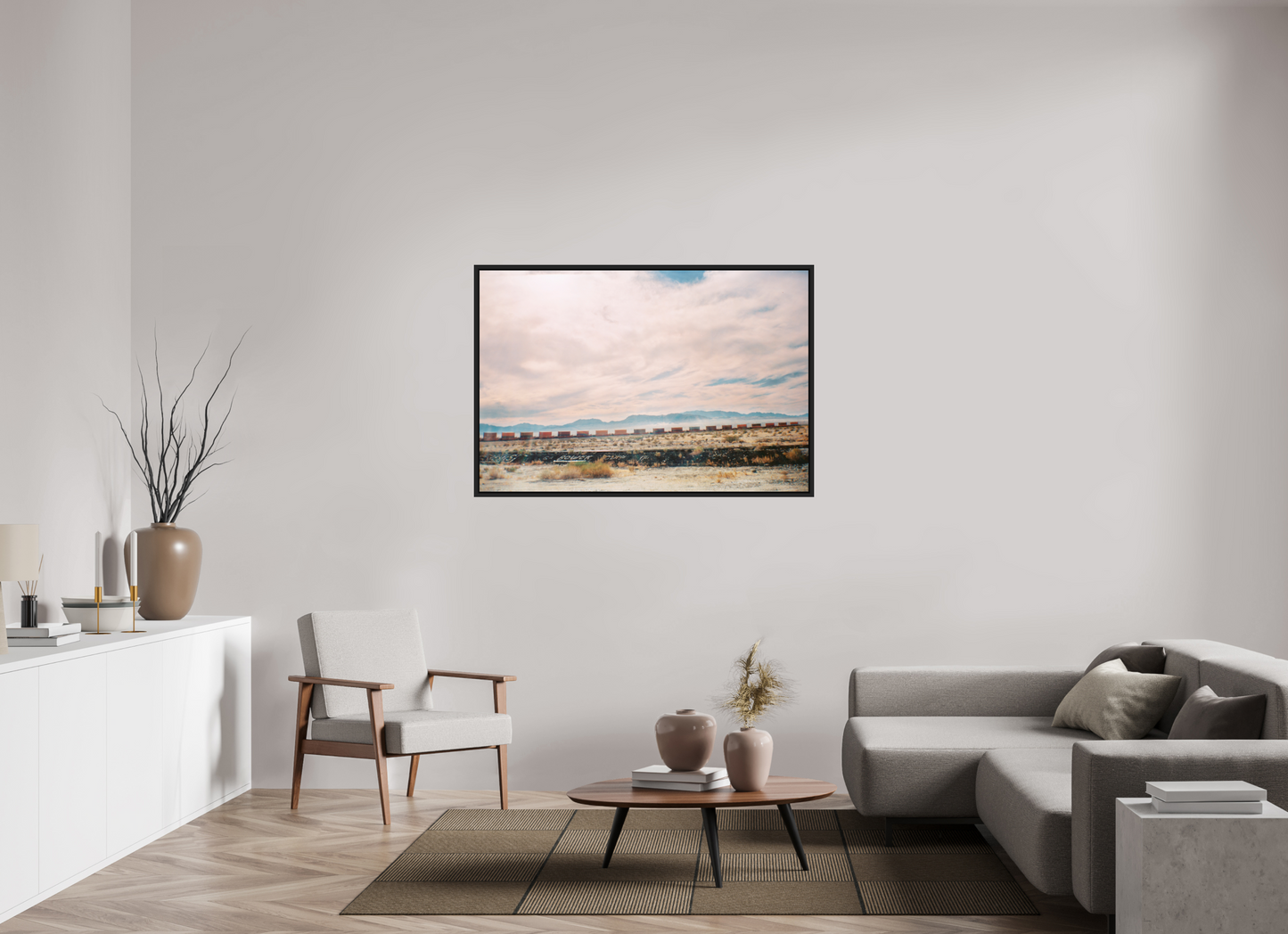 133,8 x 90 cm, Floater Frame | Black Matte USA - Agfa Clack 01