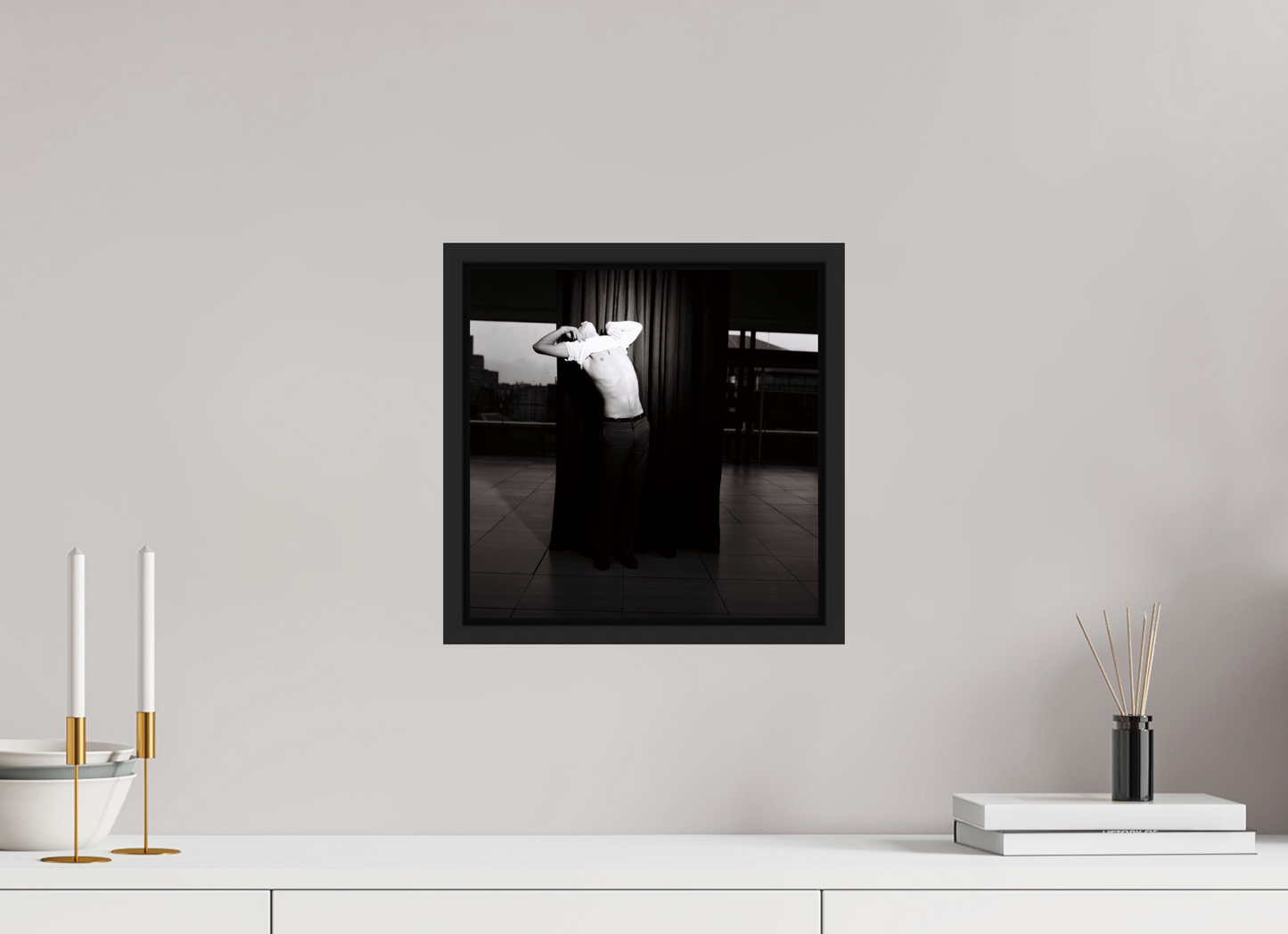 30 x 30 cm, Floater Frame | Black Matte Nick Cave 04