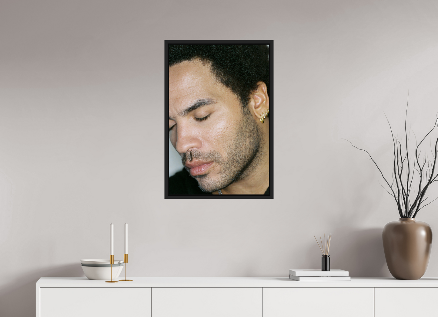 50 x 75 cm, Floater Frame | Black Matte Lenny Kravitz 11
