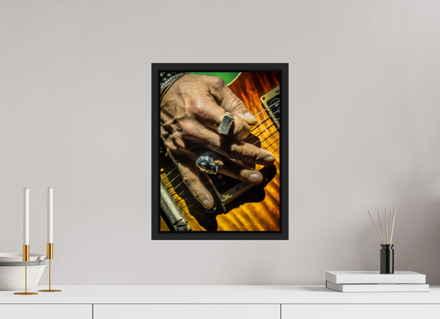 30 x 40 cm, Floater Frame | Black Matte Slash 08