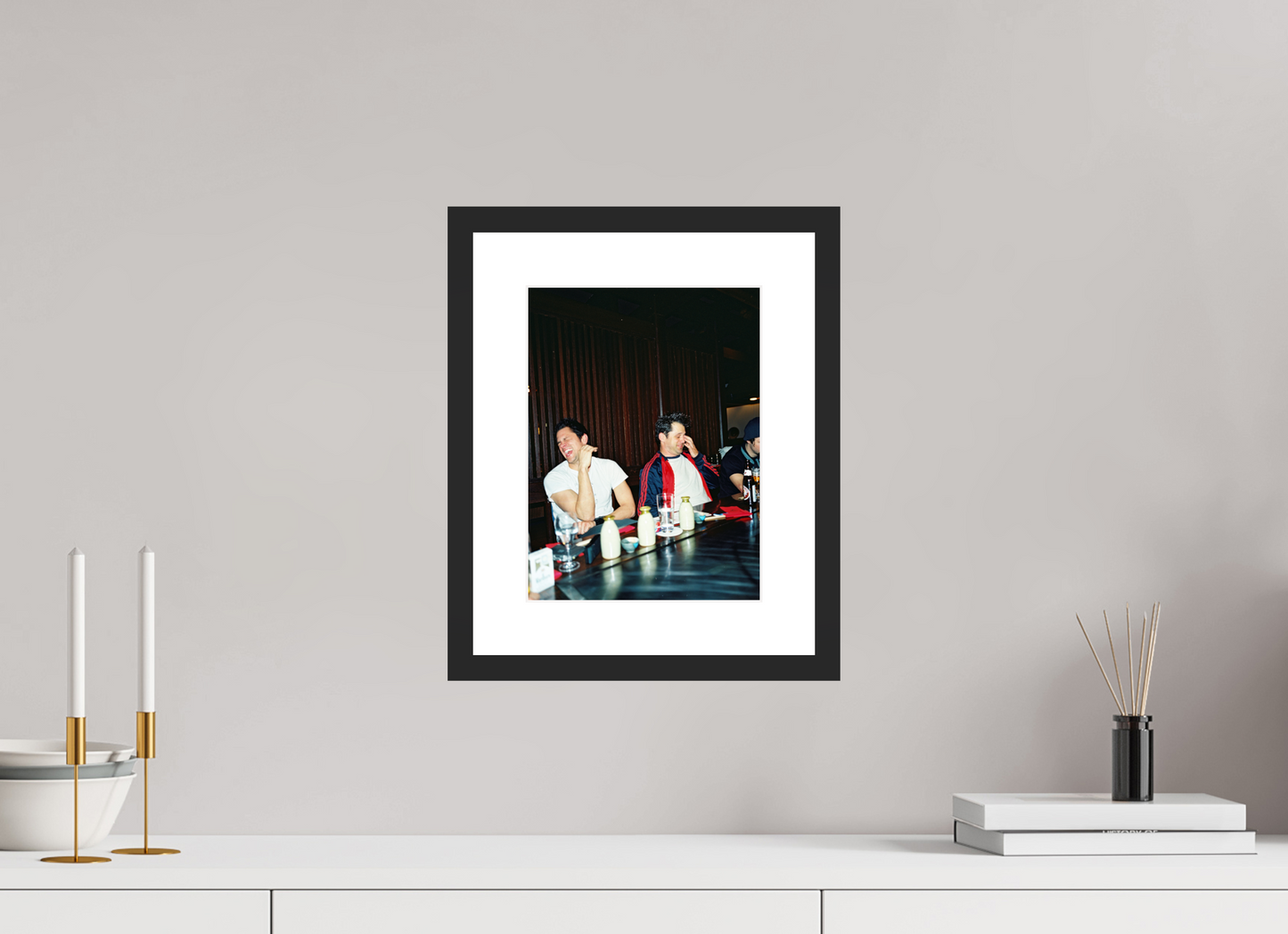 21 x 28 cm, Wood Frame with Passe-Partout | Black Matte Johnny Knoxville - Jackass 01