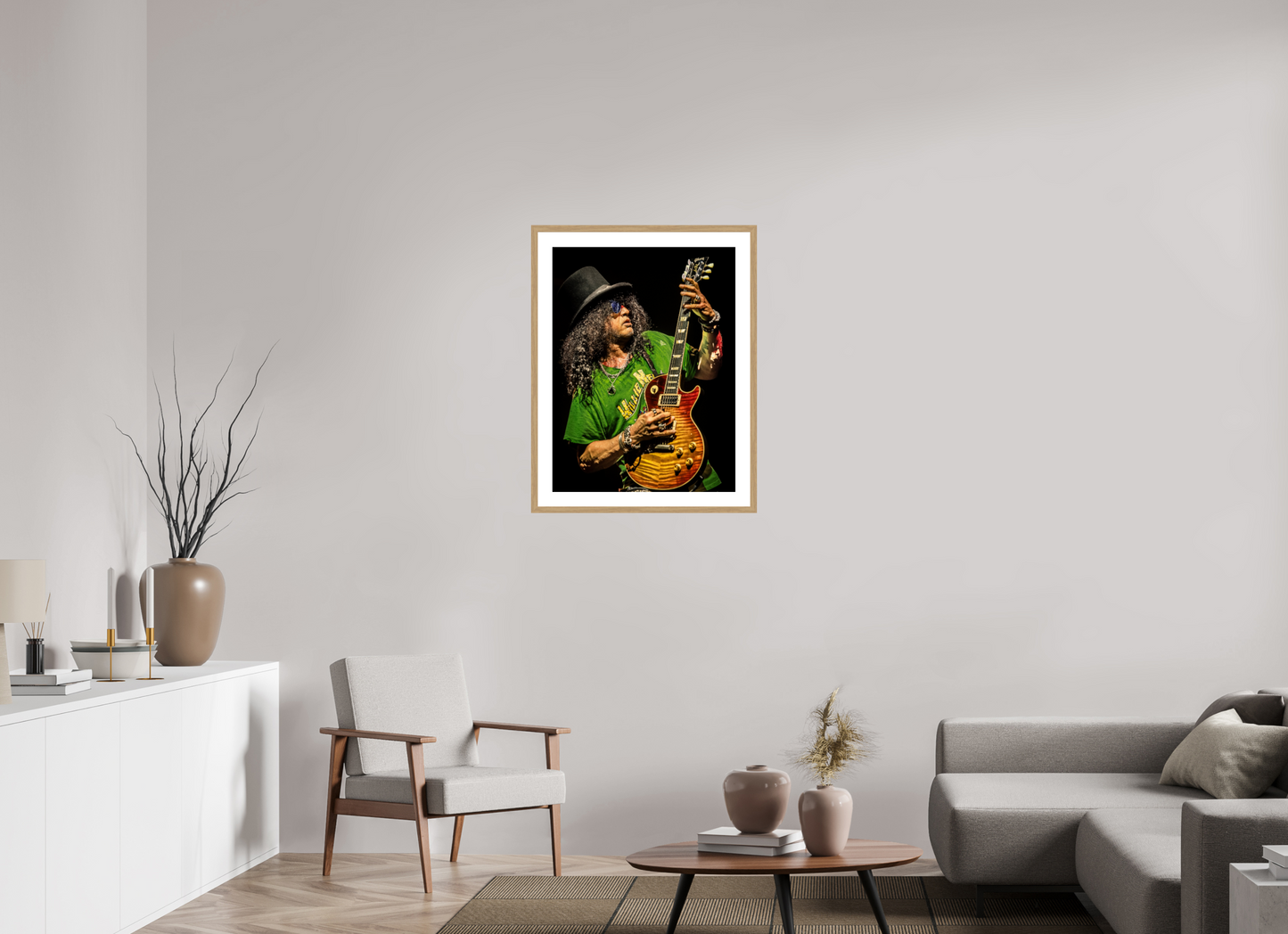 60 x 80 cm, Wood Frame with Passe-Partout | Oak Slash 11