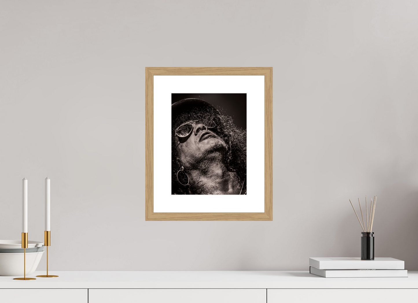 21 x 28 cm, Wood Frame with Passe-Partout | Oak Slash 10