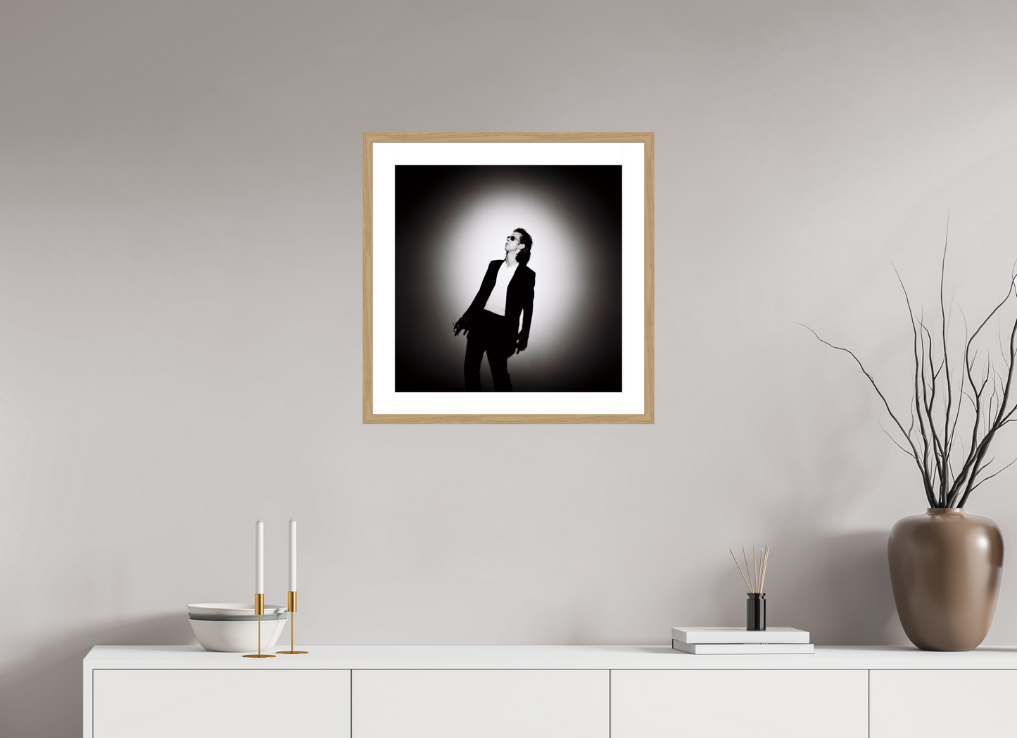 50 x 50 cm, Wood Frame with Passe-Partout | Oak Nick Cave 11