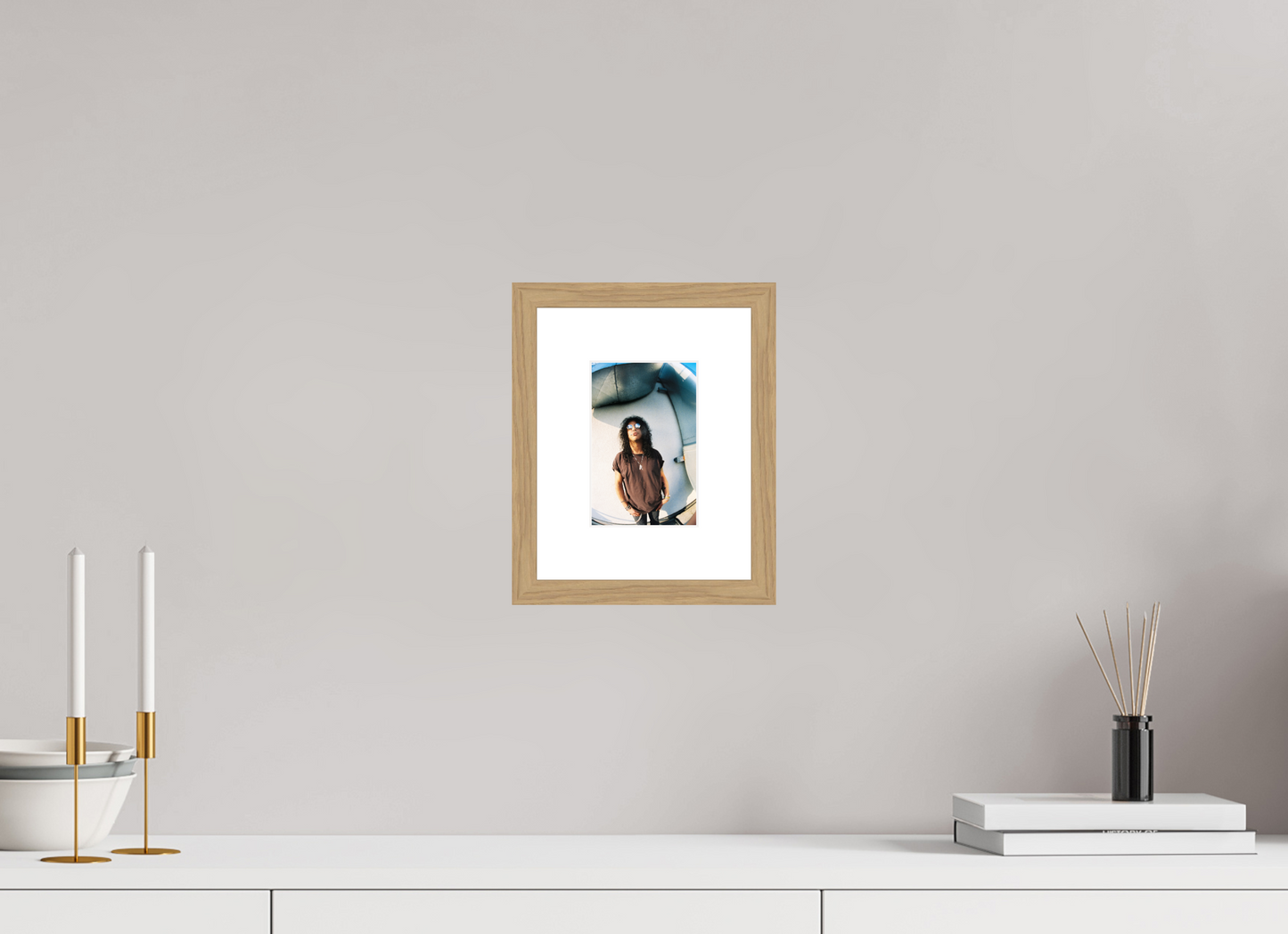 10 x 15 cm, Wood Frame with Passe-Partout | Oak Slash 02