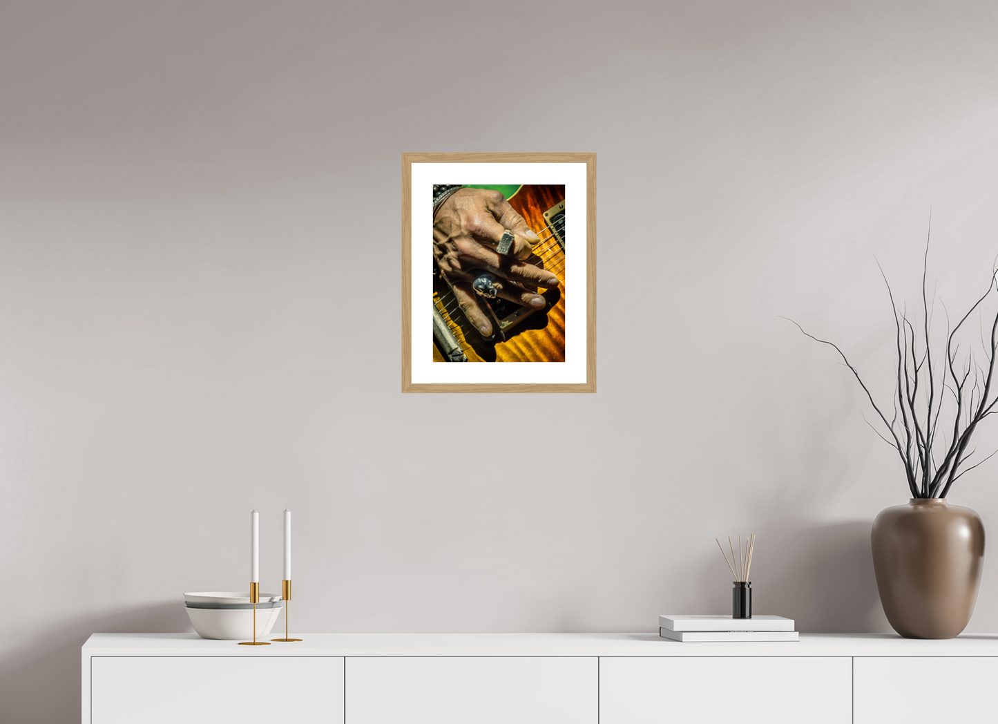 30 x 40 cm, Wood Frame with Passe-Partout | Oak Slash 08