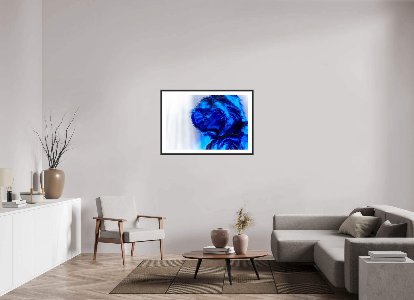 105 x 70 cm, Wood Frame with Passe-Partout | Black Matte Prodigy 01