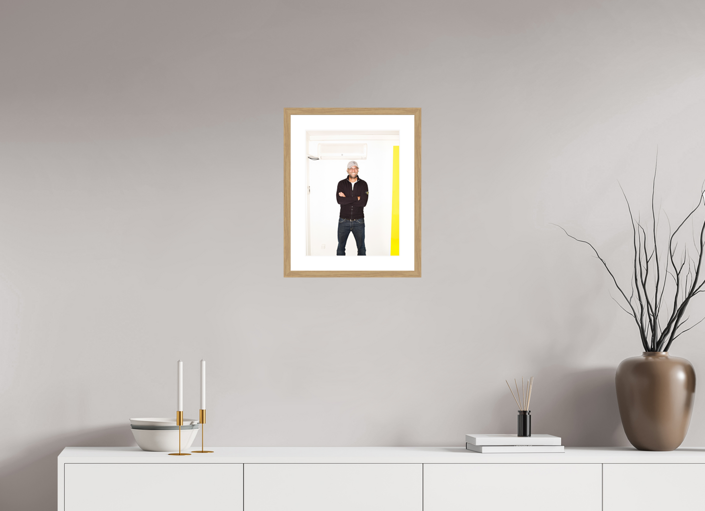 30 x 40 cm, Wood Frame with Passe-Partout | Oak Jürgen Klopp 02