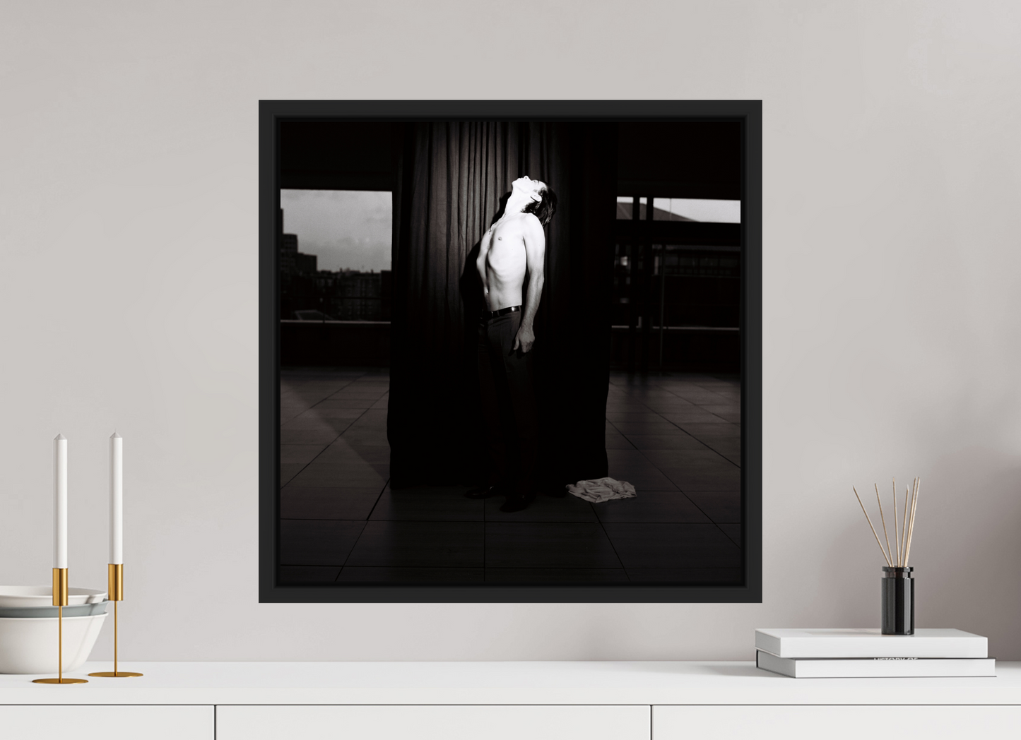 50 x 50 cm, Floater Frame | Black Matte Nick Cave 08