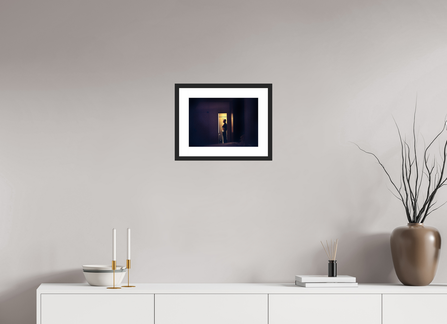 35 x 25 cm, Wood Frame with Passe-Partout | Black Matte Tricky 02
