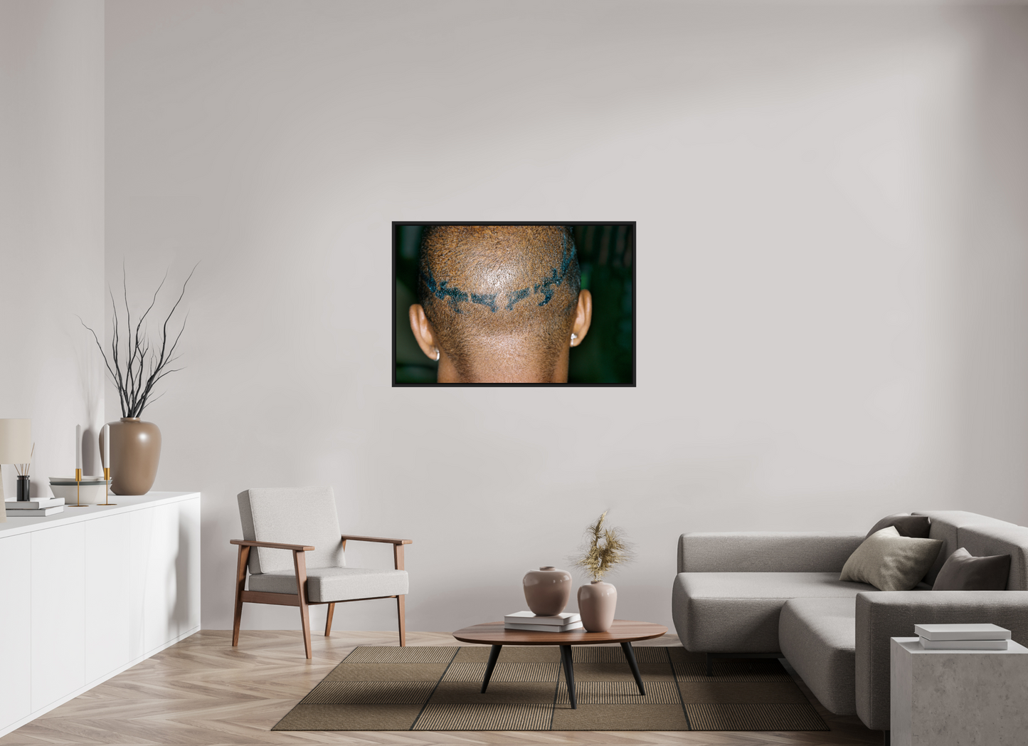 120 x 80 cm, Floater Frame | Black Matte Jamie Foxx 05