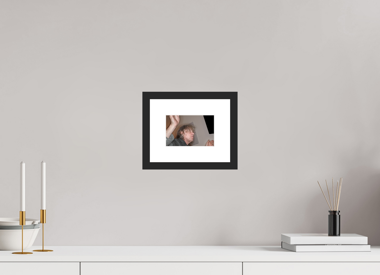 15 x 10 cm, Wood Frame with Passe-Partout | Black Matte Bob Geldof 07