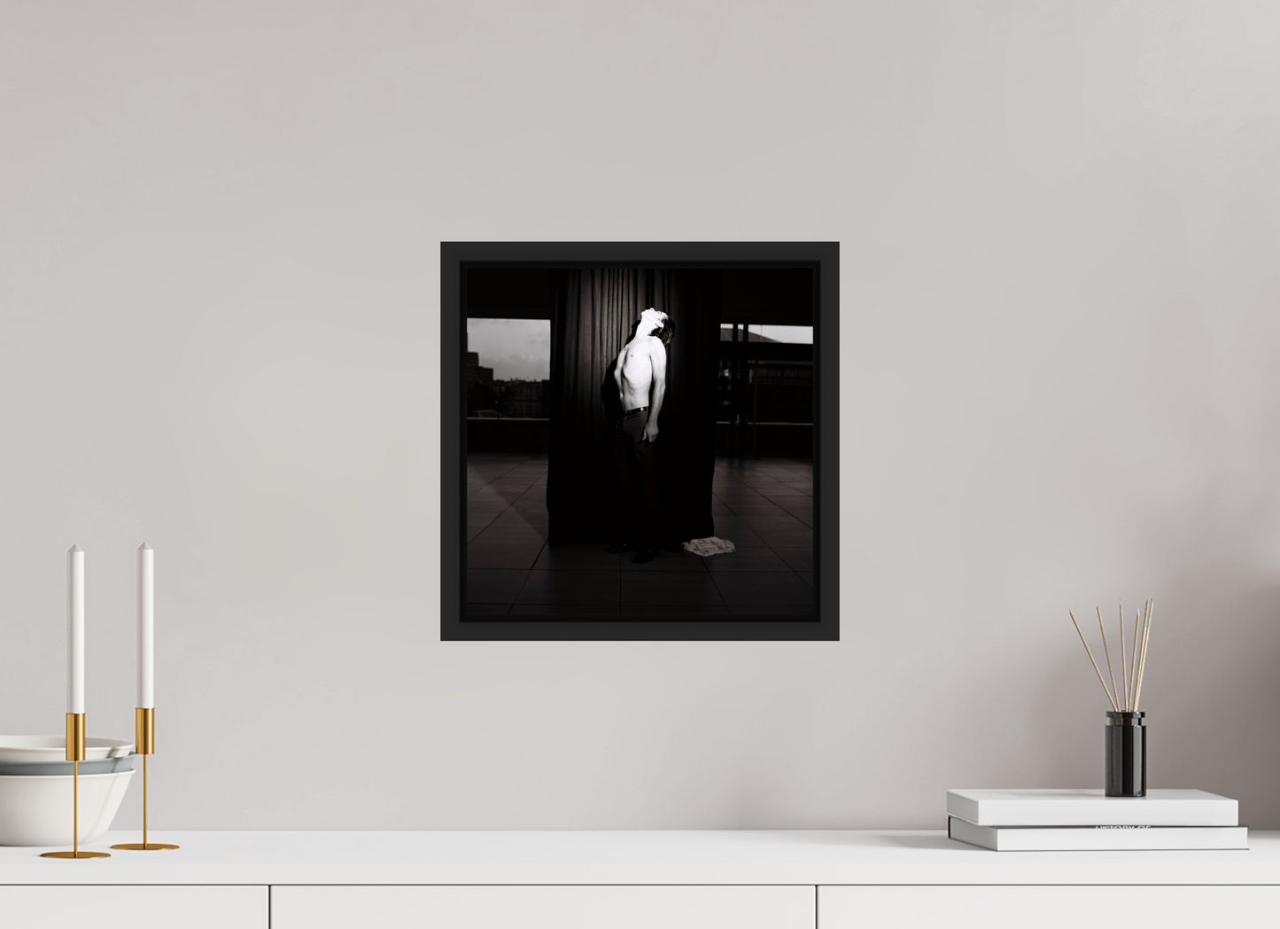 30 x 30 cm, Floater Frame | Black Matte Nick Cave 08
