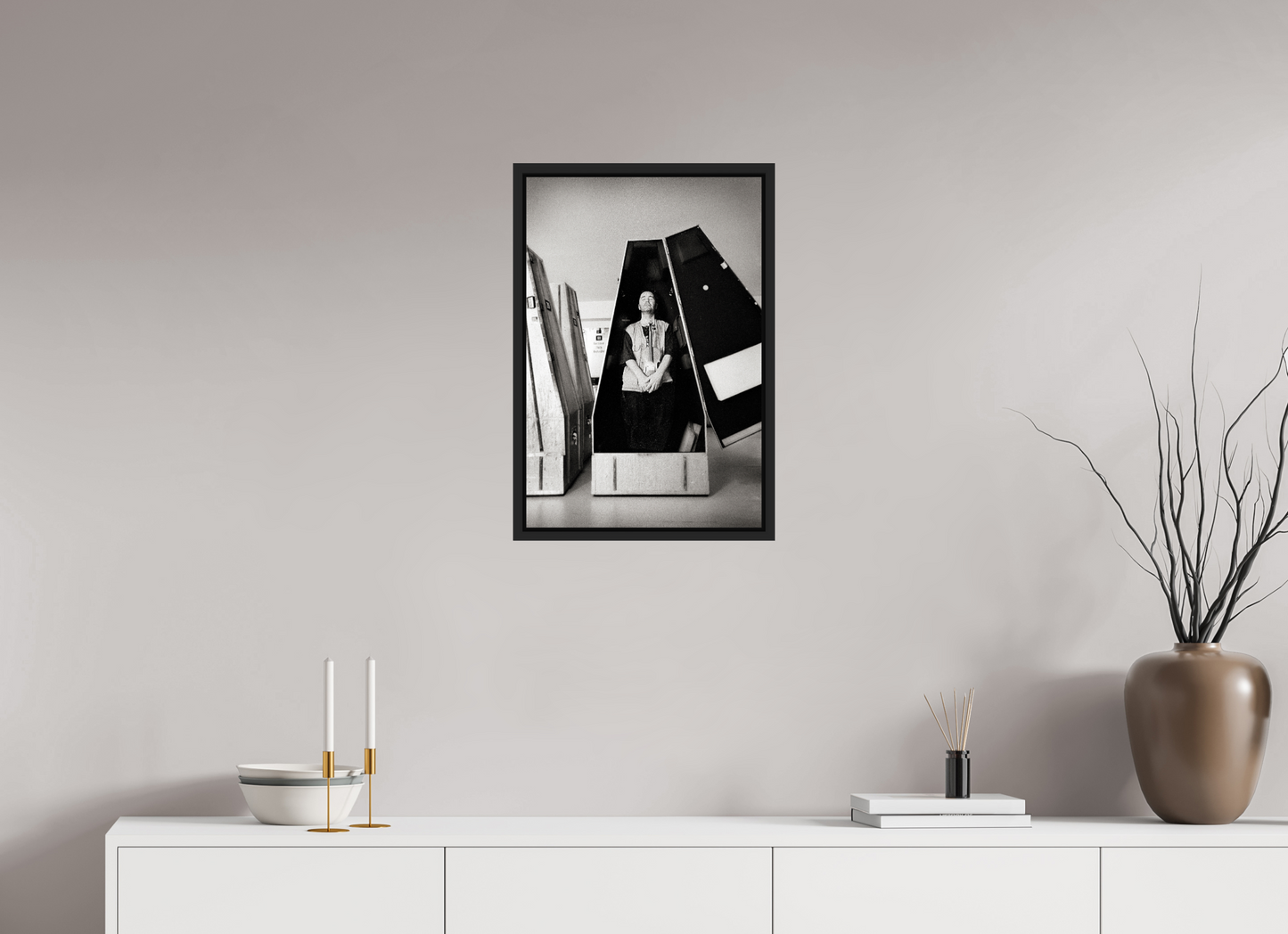 40 x 59,6 cm, Floater Frame | Black Matte Nigel Kennedy 01
