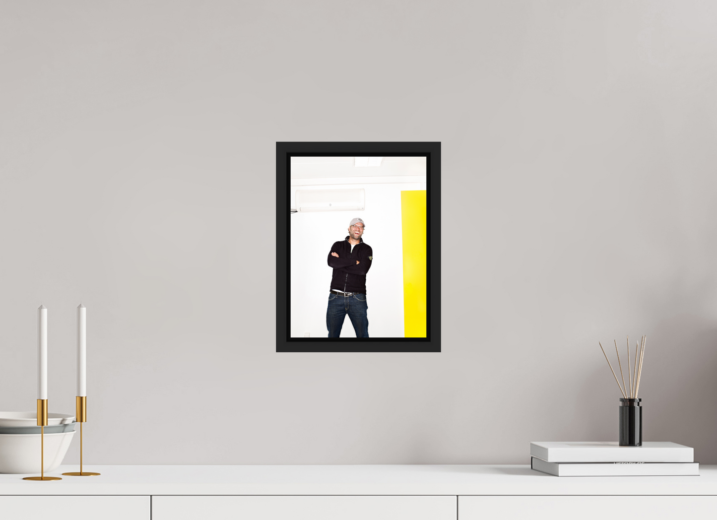 21 x 28 cm, Floater Frame | Black Matte Jürgen Klopp 01