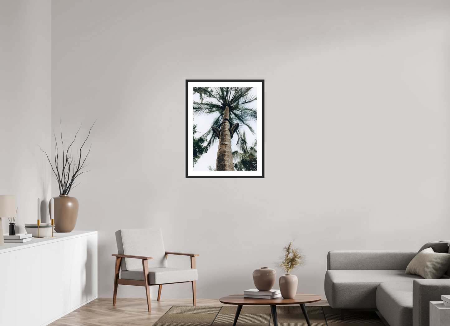 60 x 78,3 cm, Wood Frame with Passe-Partout | Black Matte Zanzibar, Tansania 01