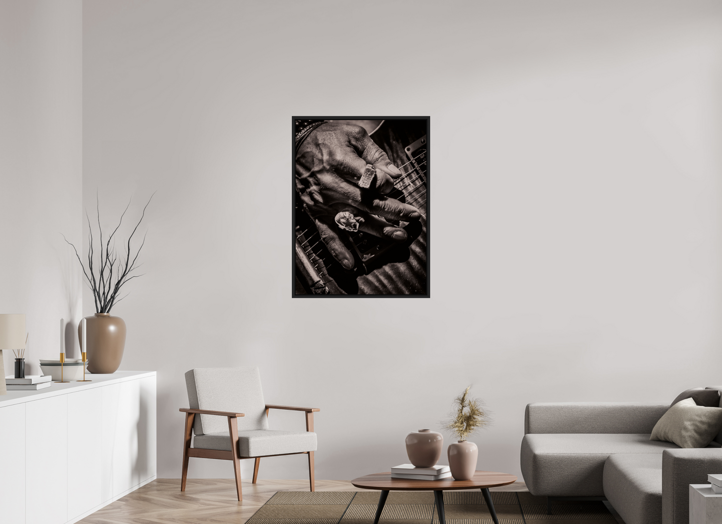 75 x 100 cm, Floater Frame | Black Matte Slash 09