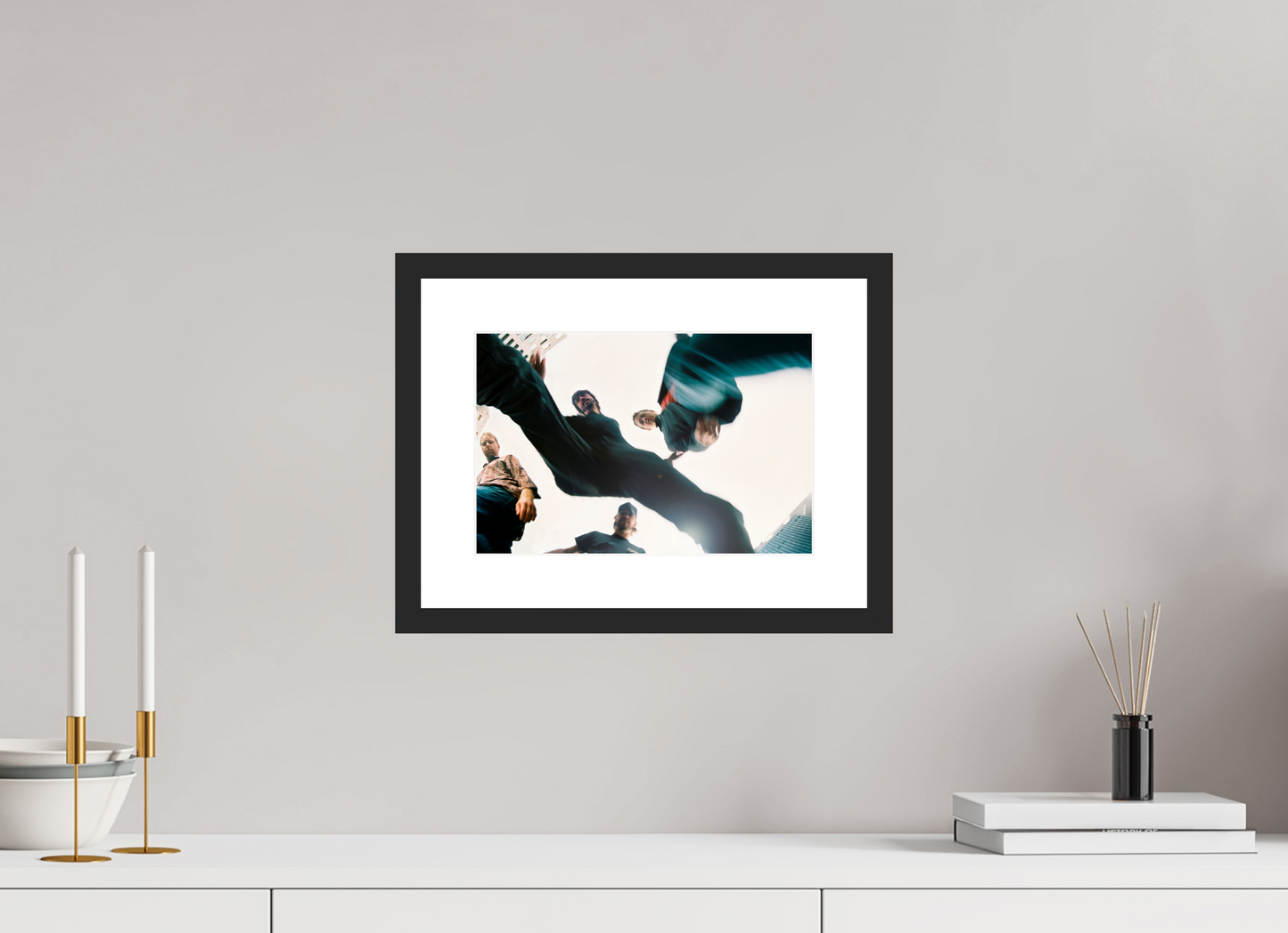 30 x 20 cm, Wood Frame with Passe-Partout | Black Matte Dave Grohl - Foo Fighters 03