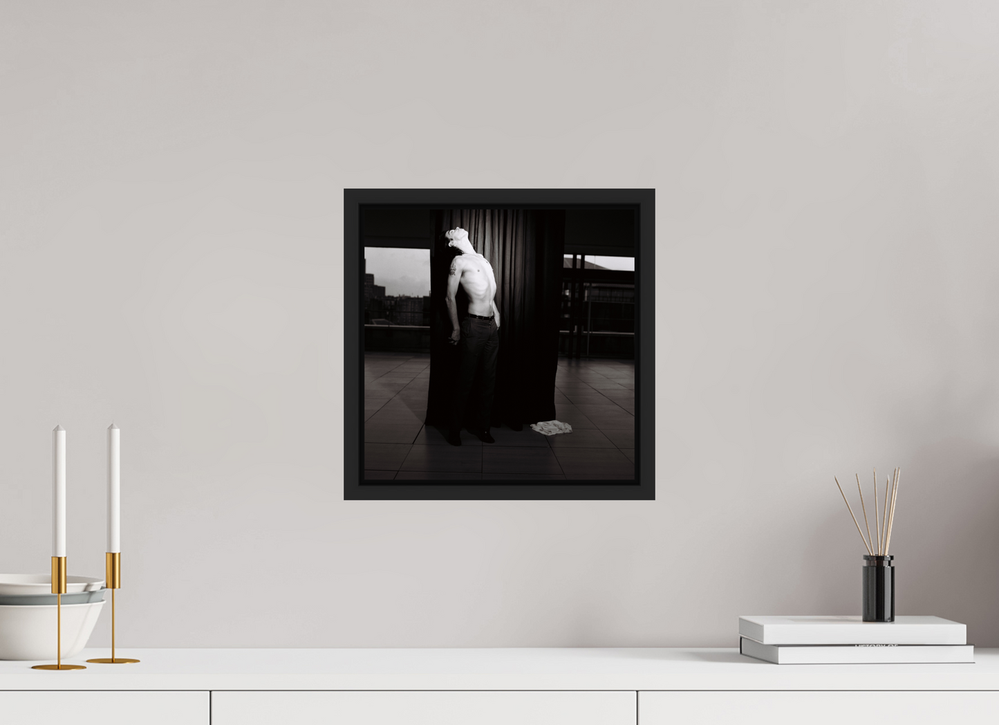 30 x 30 cm, Floater Frame | Black Matte Nick Cave 05