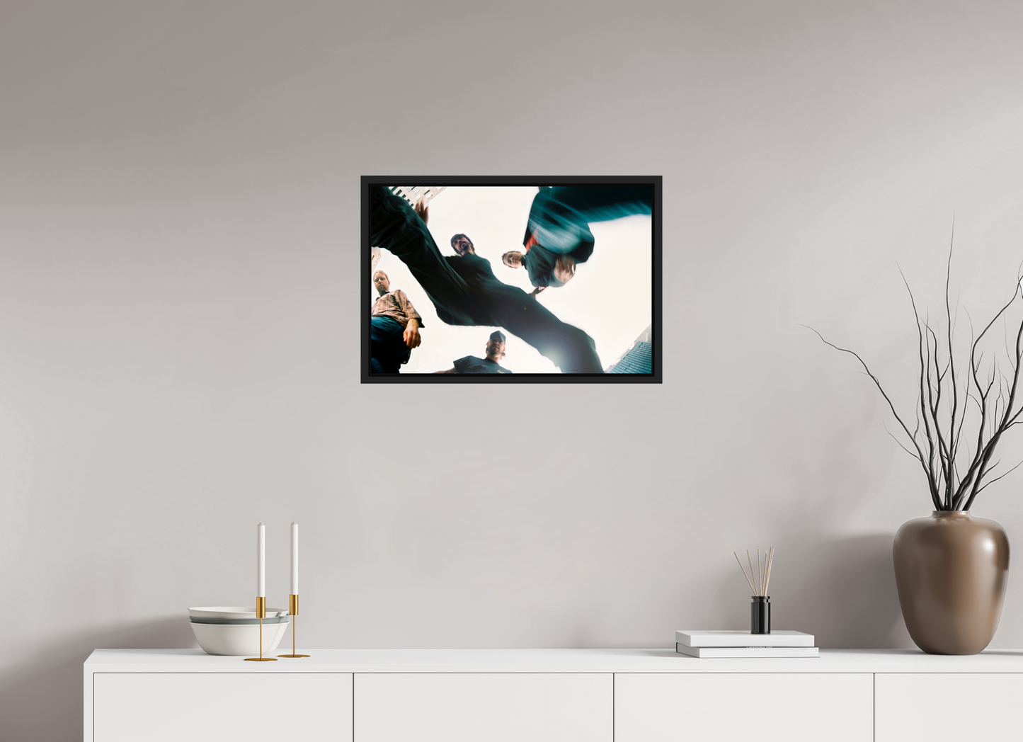 60 x 40 cm, Floater Frame | Black Matte Dave Grohl - Foo Fighters 03