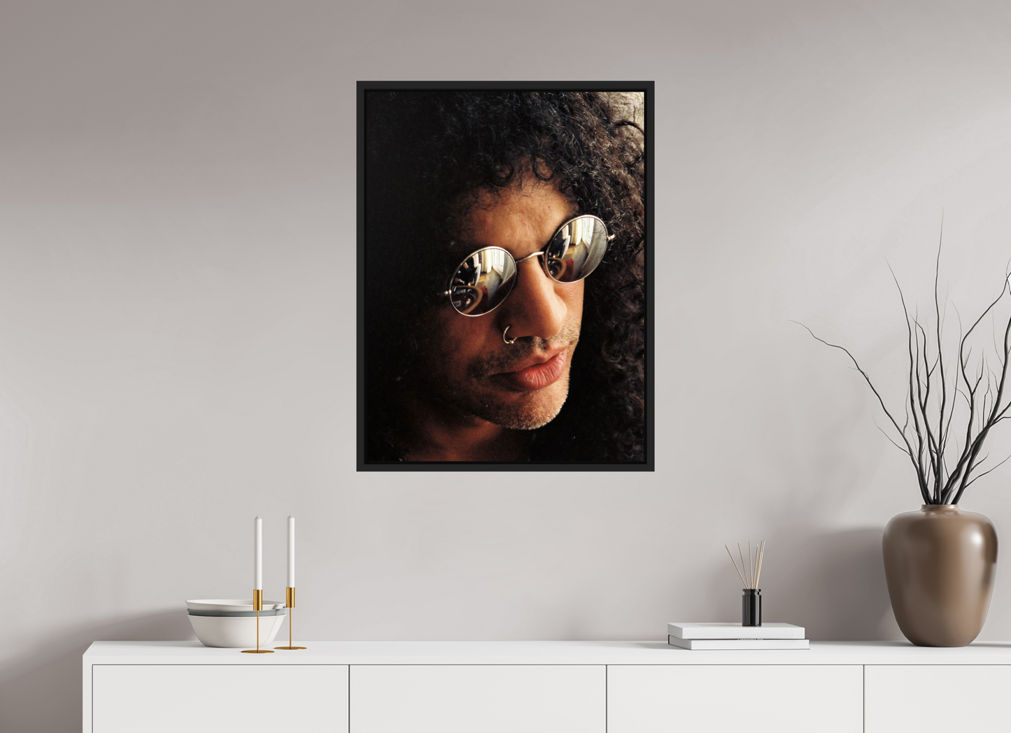 60 x 80 cm, Floater Frame | Black Matte Slash 04