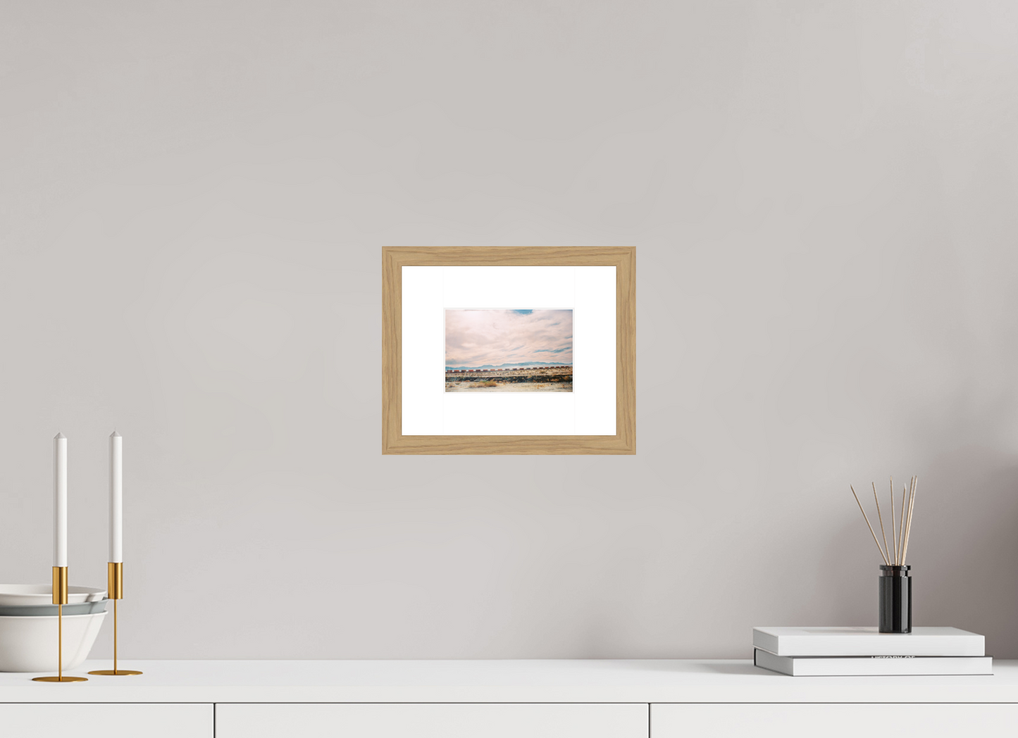 14,9 x 10 cm, Wood Frame with Passe-Partout | Oak USA - Agfa Clack 01