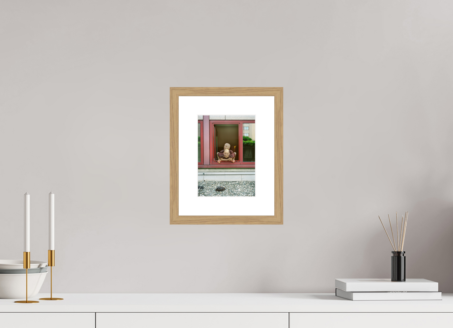 15 x 20,9 cm, Wood Frame with Passe-Partout | Oak Moby 01