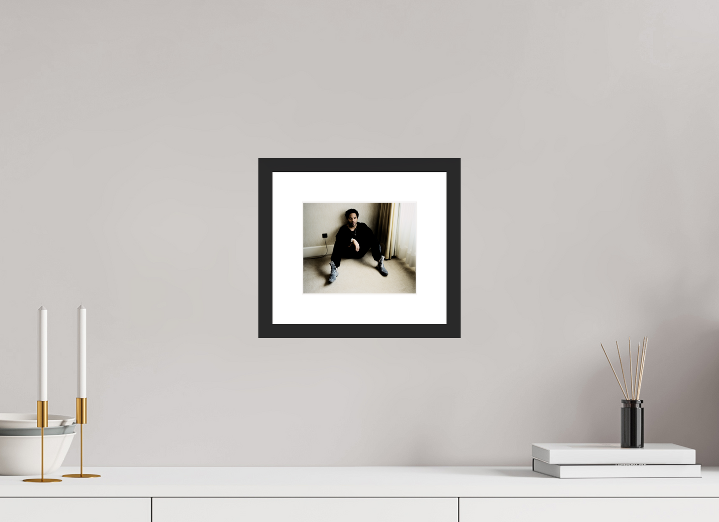 18,4 x 15 cm, Wood Frame with Passe-Partout | Black Matte Lenny Kravitz 07