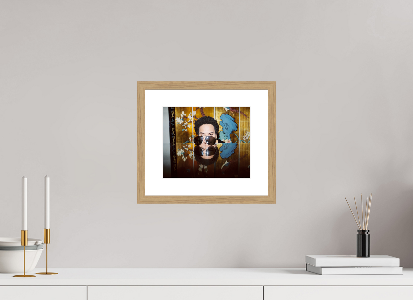 24,5 x 20 cm, Wood Frame with Passe-Partout | Oak Lenny Kravitz 02