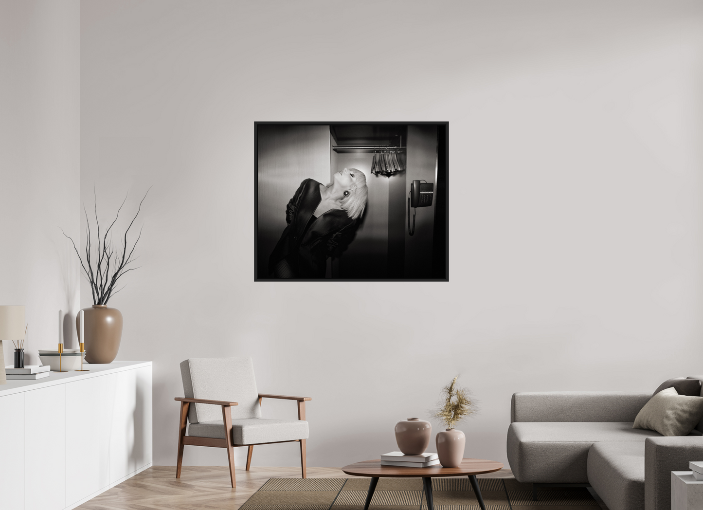 110,4 x 90 cm, Floater Frame | Black Matte Lady Gaga 04