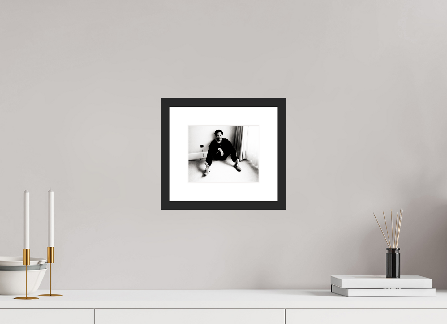 18,4 x 15 cm, Wood Frame with Passe-Partout | Black Matte Lenny Kravitz 08