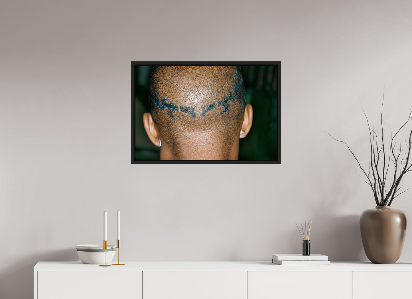75 x 50 cm, Floater Frame | Black Matte Jamie Foxx 05