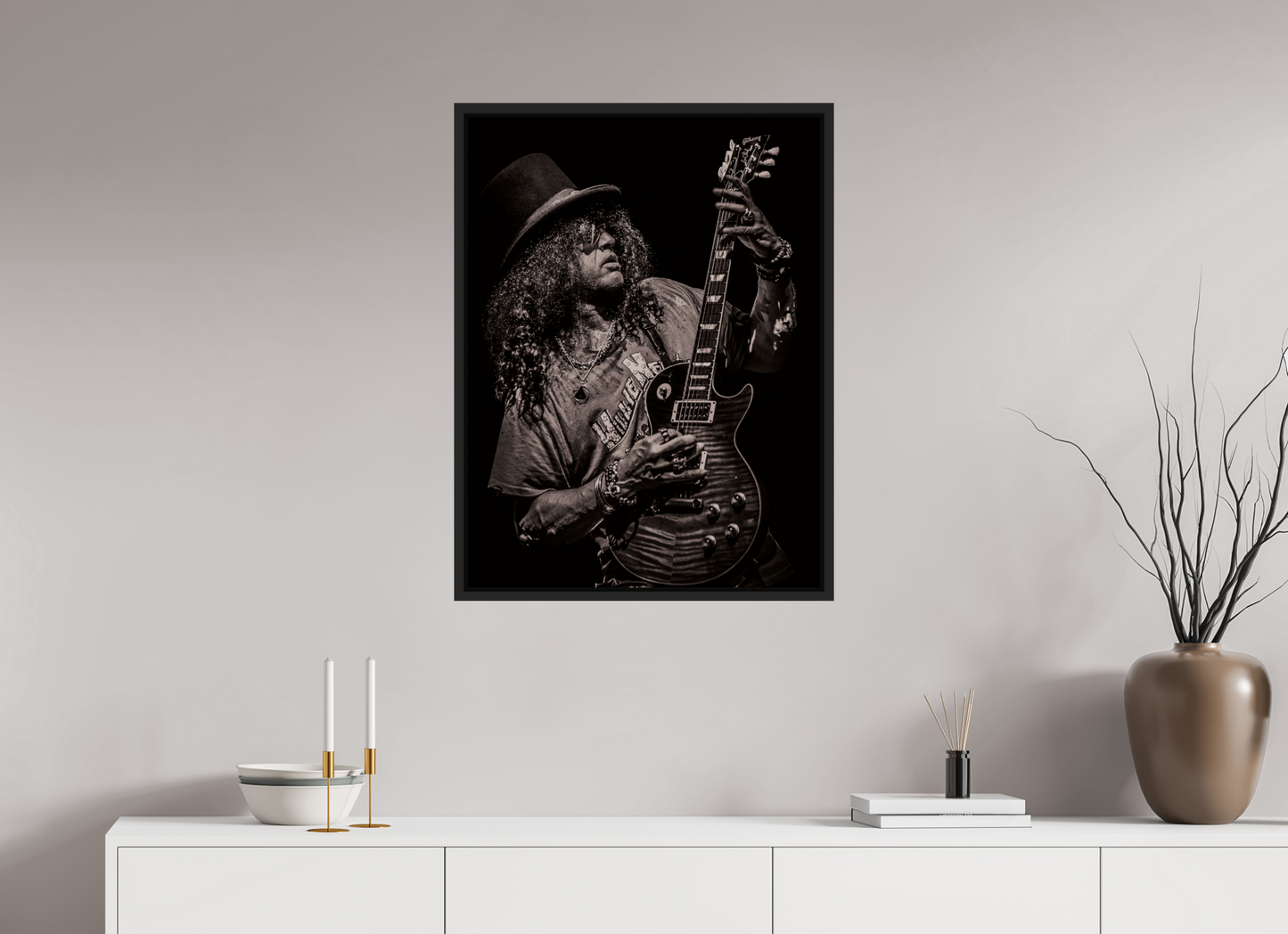 60 x 80 cm, Floater Frame | Black Matte Slash 12
