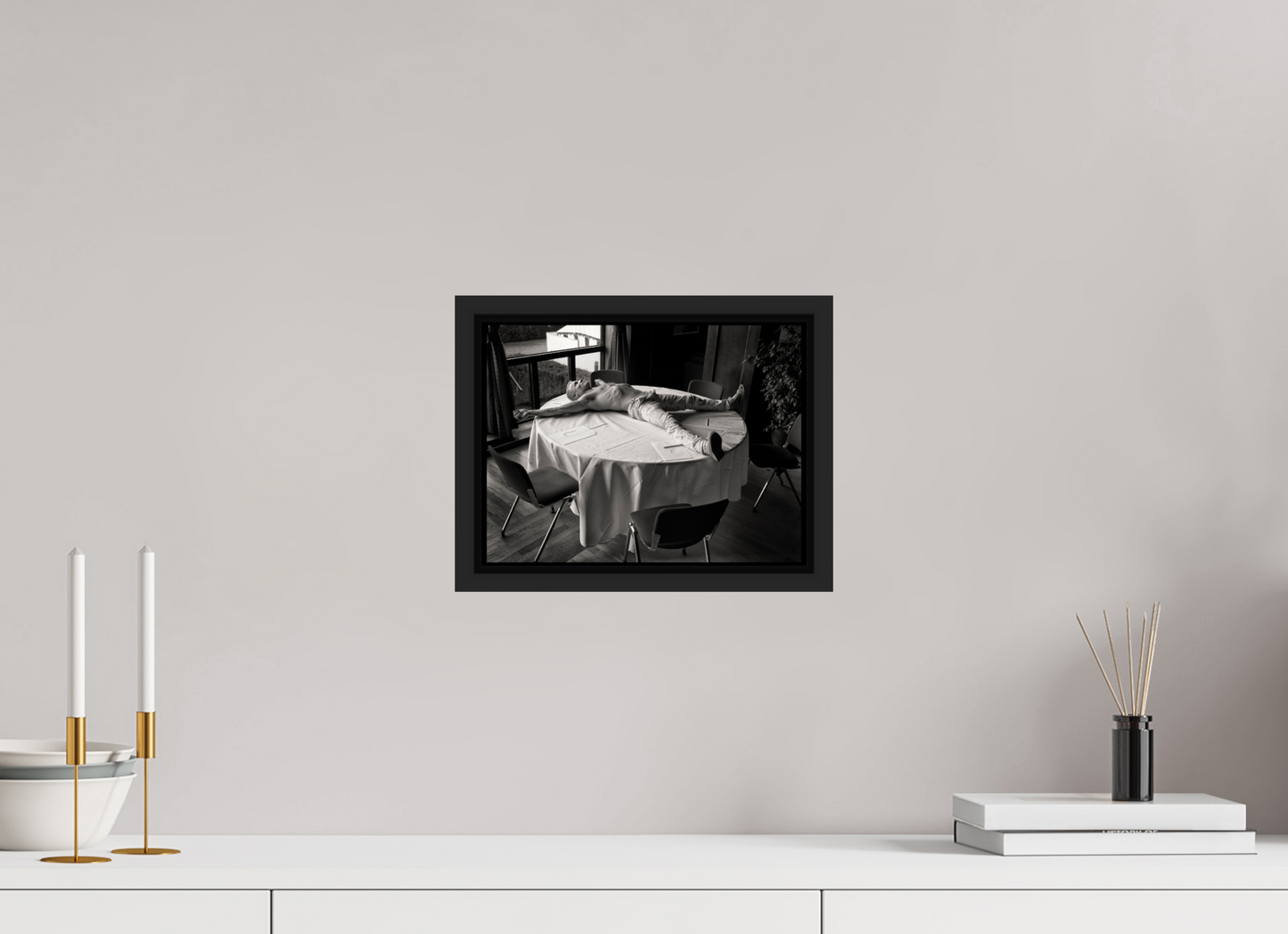 28 x 21 cm, Floater Frame | Black Matte Flea - Red Hot Chili Peppers 03