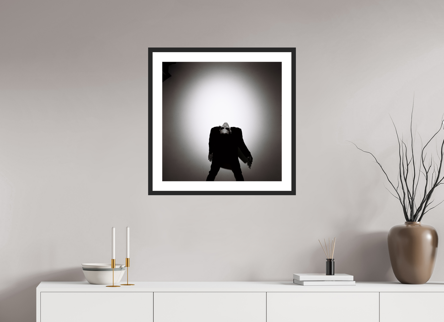 60 x 60 cm, Wood Frame with Passe-Partout | Black Matte Nick Cave 09
