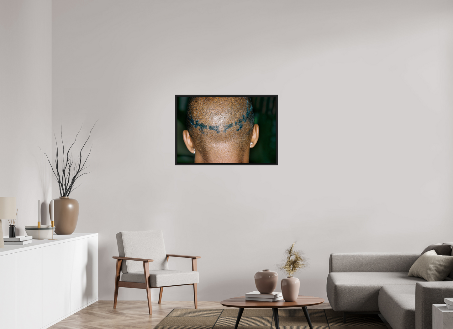 90 x 60 cm, Floater Frame | Black Matte Jamie Foxx 05