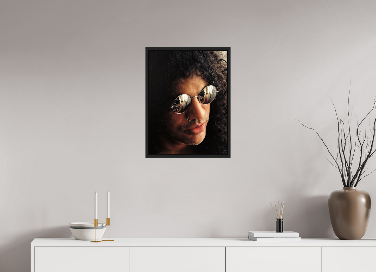 45 x 60 cm, Floater Frame | Black Matte Slash 04