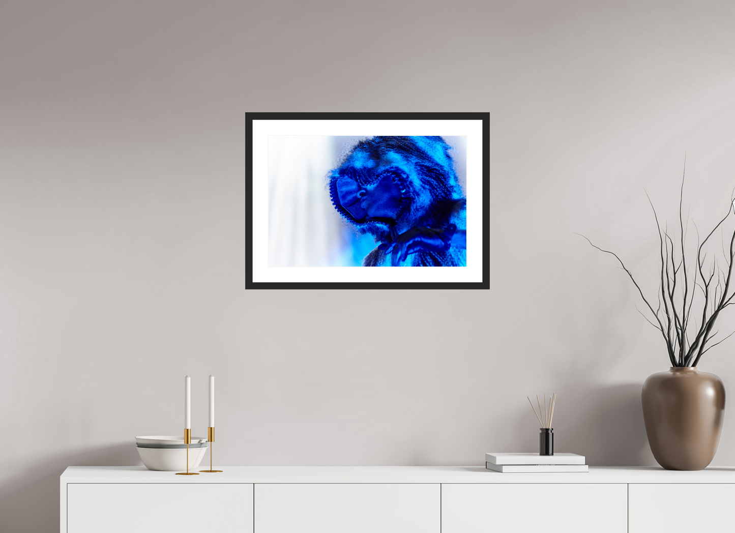 60 x 40 cm, Wood Frame with Passe-Partout | Black Matte Prodigy 01