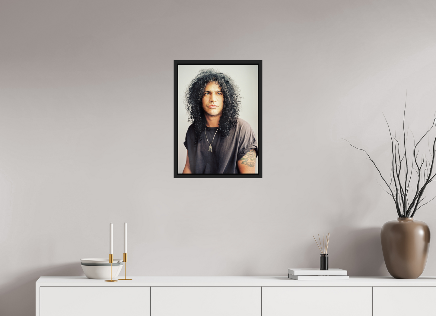 40 x 54,6 cm, Floater Frame | Black Matte Slash 06