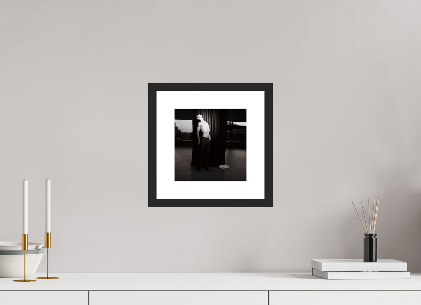 20 x 20 cm, Wood Frame with Passe-Partout | Black Matte Nick Cave 05