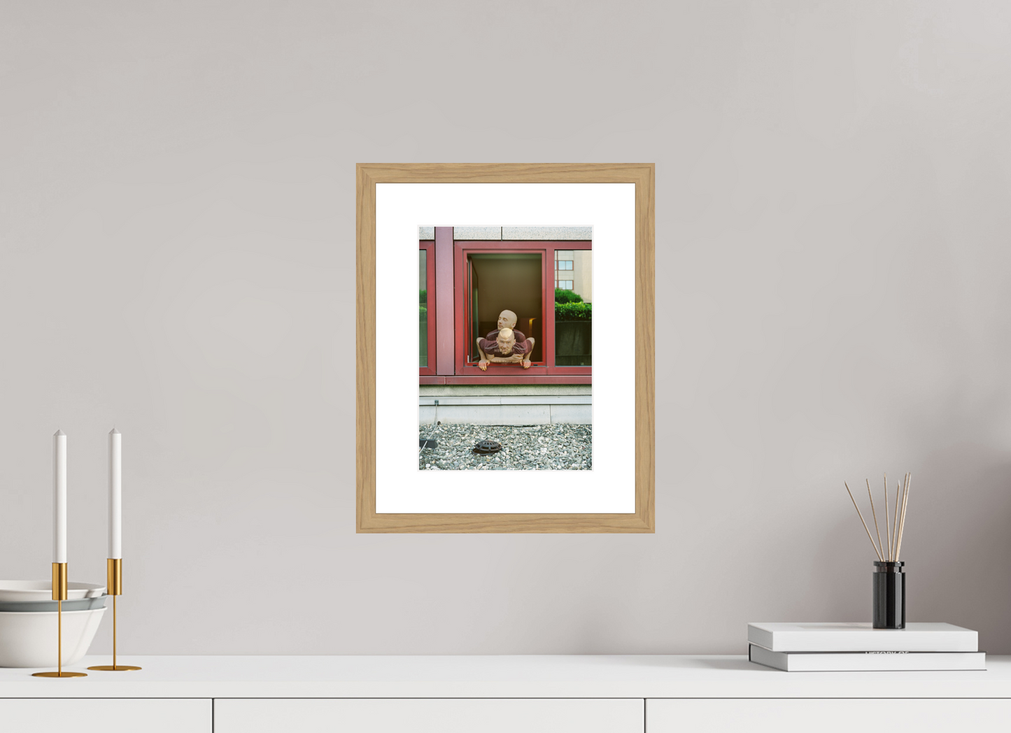 20 x 27,8 cm, Wood Frame with Passe-Partout | Oak Moby 01