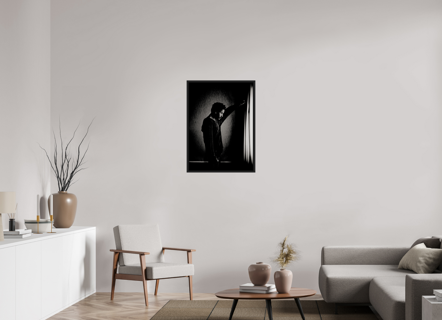 60 x 82,1 cm, Floater Frame | Black Matte Lenny Kravitz 09