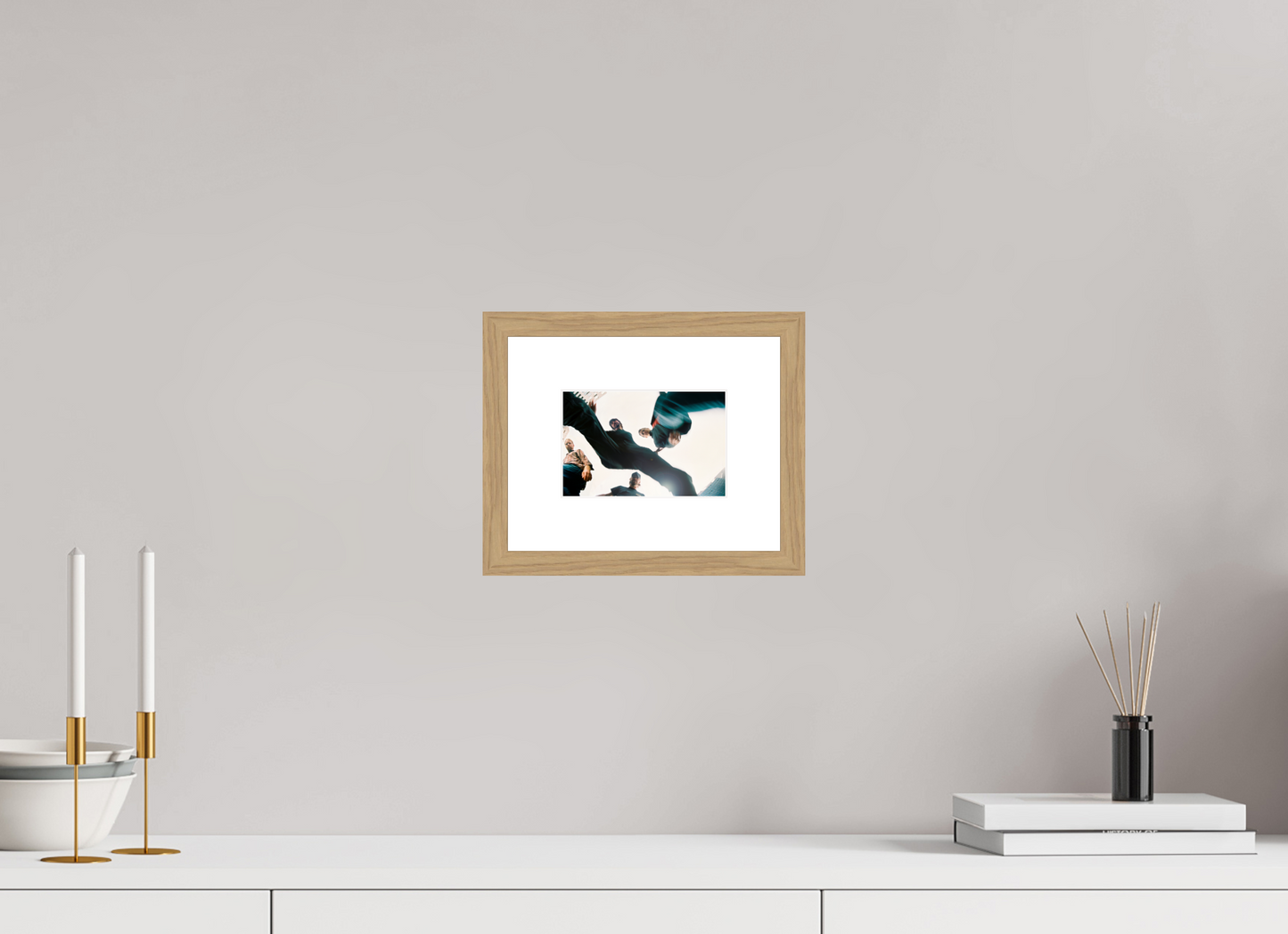 15 x 10 cm, Wood Frame with Passe-Partout | Oak Dave Grohl - Foo Fighters 03