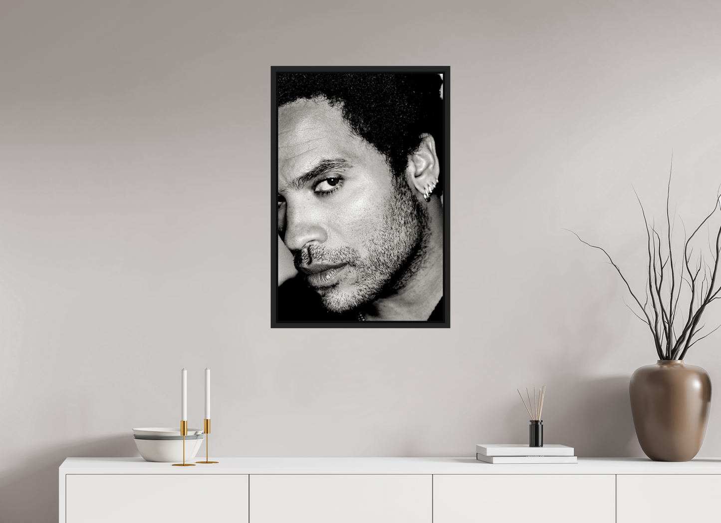 50 x 75 cm, Floater Frame | Black Matte Lenny Kravitz 12