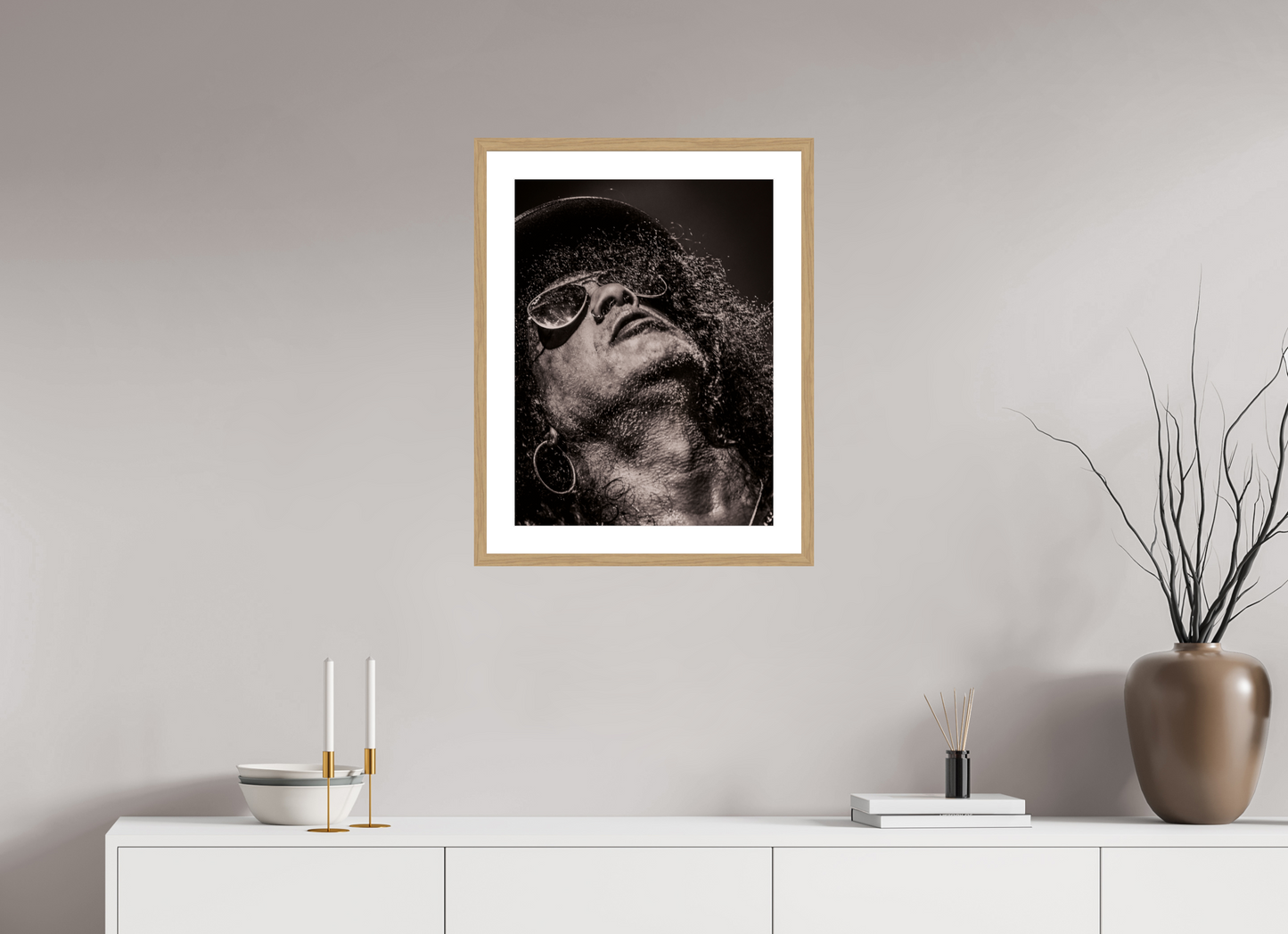 45 x 60 cm, Wood Frame with Passe-Partout | Oak Slash 10