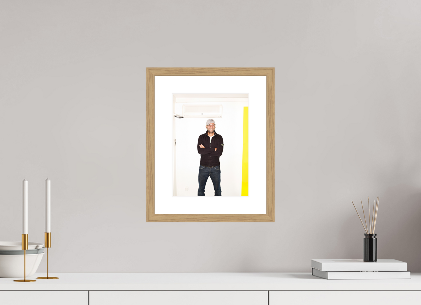 21 x 28 cm, Wood Frame with Passe-Partout | Oak Jürgen Klopp 02