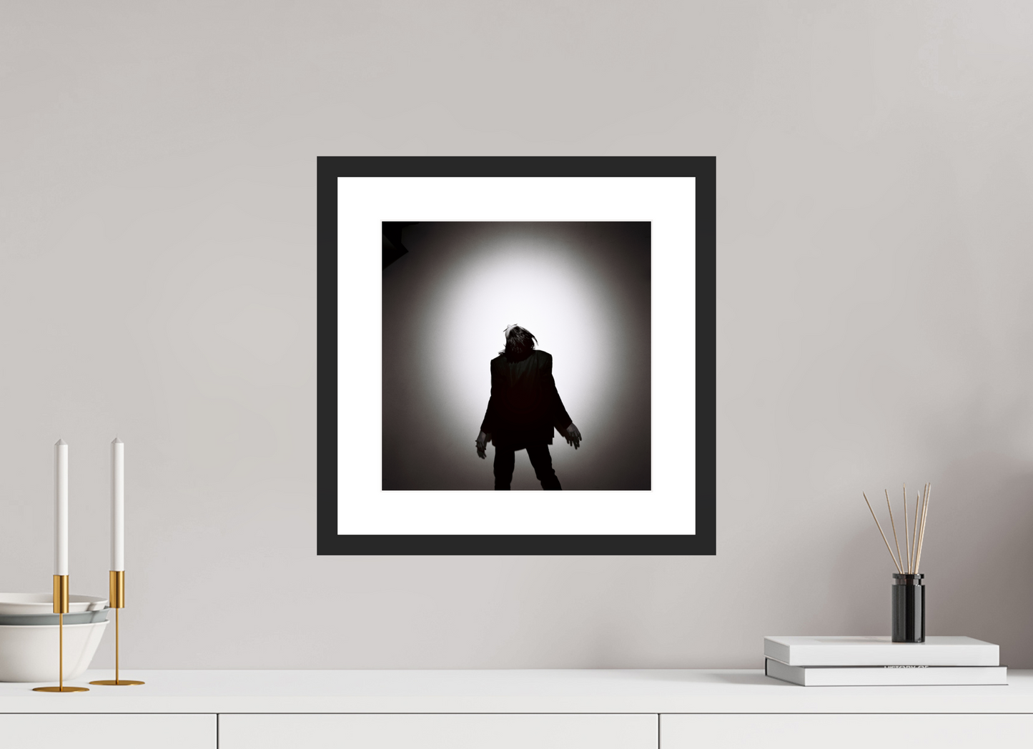 30 x 30 cm, Wood Frame with Passe-Partout | Black Matte Nick Cave 12